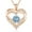 Blue, variant on Mflow Love Heart Pendant Necklaces for Women 925 Sterling Silver with Birthstone Zirconia Rose Gold Diamond Anniversary Jewelry Best Gift Ideas for Women Fine Packing Gift Box