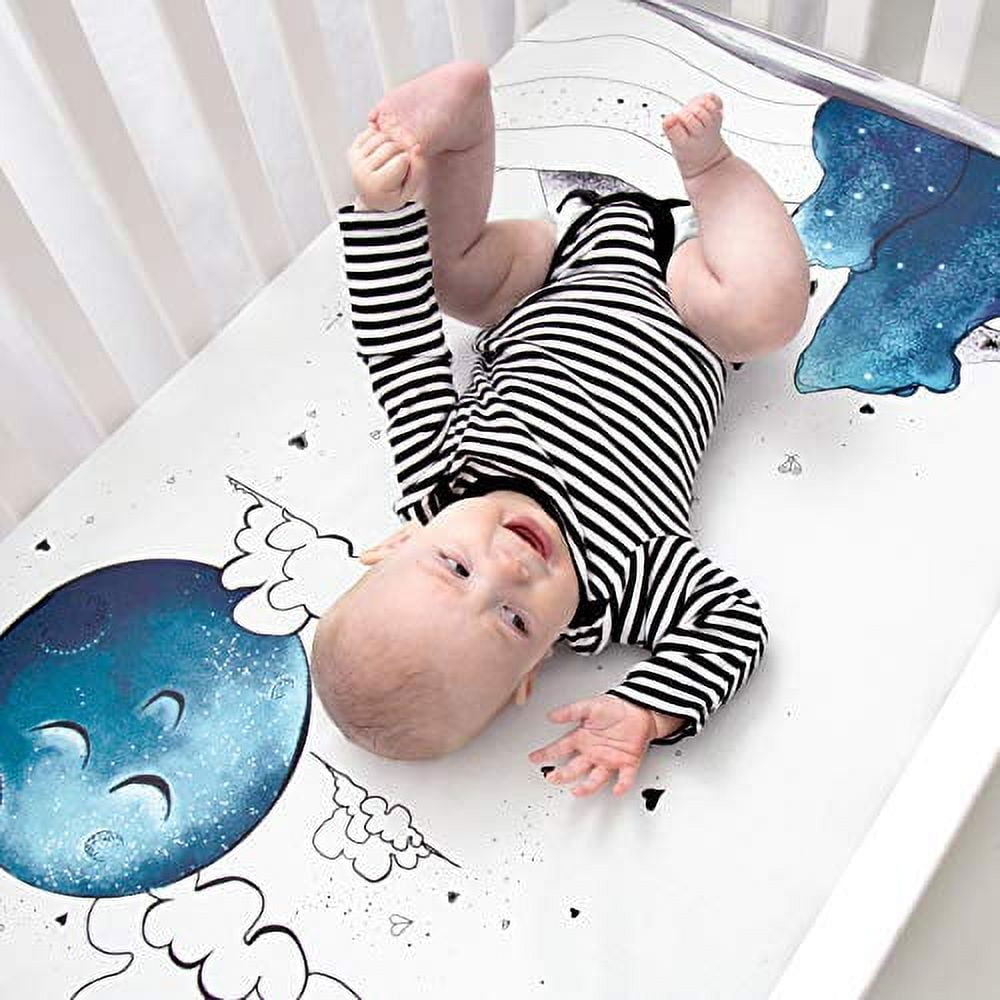 JumpOff Jo Fitted Mini Crib Sheet for Portable Crib, Playard