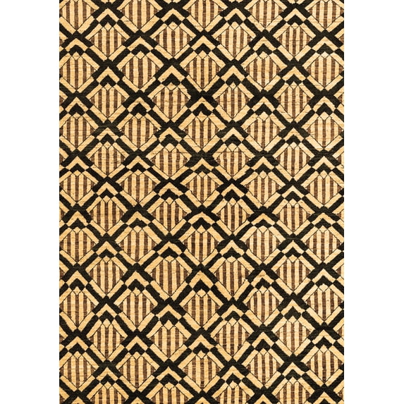 Ahgly Company Indoor Rectangle Abstract Brown Modern Area Rugs, 5' x 7'