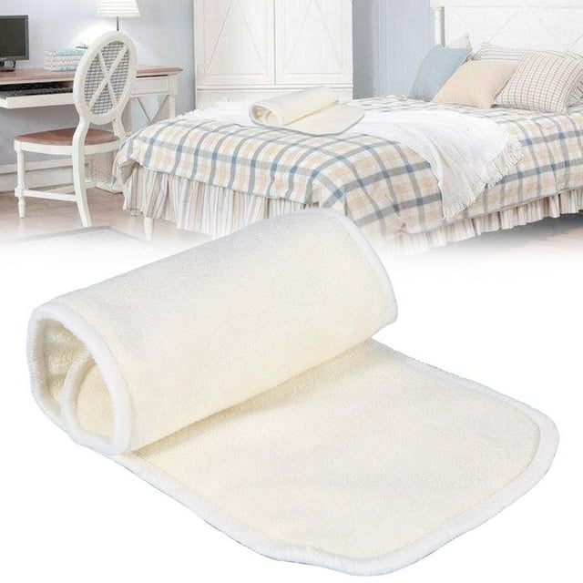 Qiilu 1PC 4Layers Bamboo Fiber Adult Incontinence Cloth Nappy Liner Diaper Insert Pad, Cloth Diaper Pad,Diaper Liner