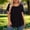 Black, variant on Womens Plus Size Tops 3/4 Sleeve Shirts Flowy Crewneck Casual Loose Tunic Top Blouses Red XL(XL)