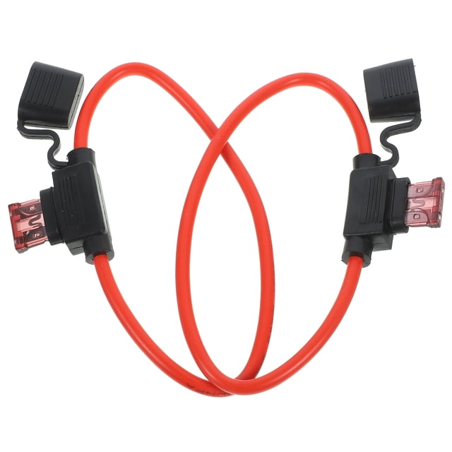 LIFKOME 2Pcs Splashproof Fuse Box Red Automotive Fuse Block with Detachable Base for 10Awg Wire