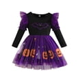 thumbnail image 4 of YUEHUA Toddler Girls Halloween Sparkly Tutu, Glitter Mesh Bodice with Double Skirt, Adorable A-Line Family Party Outfit for Kids 2-4T, 4 of 9