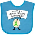thumbnail image 3 of Inktastic I Support Mental Health Awareness green ribbon Boys or Girls Baby Bib, 3 of 4