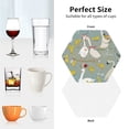 thumbnail image 6 of Fuzoiu Cute Farm Birds Print Leather Coasters Set,Drink Coasters Set of 4,for Tabletop Protection, Durable PVC Coasters,Home Décor and Housewarming Gift-Hexagon, 6 of 6