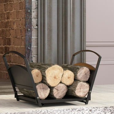 Fire Beauty Fireplace Log Holder Folding Firewood Rack,Stacking Rack,Storage Rack for Firewood, Indoor, Outdoor,Heavy Duty Steel