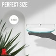 thumbnail image 2 of Red Co. Set of 4 Enamelware Metal Classic 8" Round Salad Plate, Solid White/Teal Rim, 2 of 9