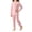 Pink, variant on HAOTAGS Girls Loungewears (0-9) Casual Comfortable Long Sleeve Round-Neck Tops with Pants Set Pink Size 5T