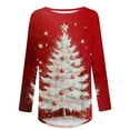 thumbnail image 4 of Winter Saving Talove Long Sleeve Shirts for Women Graphic Printed Sweatshirt Women Fall Clothes Fall Tshirts Womens Tops Long Sleeve Workout Christmas Shirts, 4 of 5
