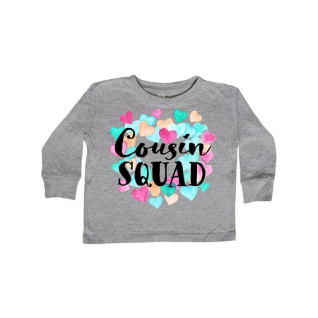 

Inktastic Cousin Squad hearts Gift Toddler Boy or Toddler Girl Long Sleeve T-Shirt