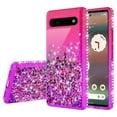 thumbnail image 2 of SPYCASE Liquid Glitter Phone Case for Google Pixel 6A Case, Hot Pink/Purple, 2 of 5