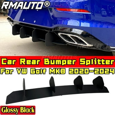For VW Golf MK8 2020-2024 Body Kit Rear Bumper Diffuser Glossy Black Sport Style Bumper Apron Diffuser Car Accessories