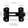 thumbnail image 2 of JM Juego de 2 (negro), pestillo de acero inoxidable, pestillo de puerta de granero negro mate, pestillos de puerta de seguridad resistentes de 2,76'' x 1,97'' JM, 2 of 5