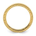 thumbnail image 2 of 925 Sterling Silver Gold Twisted Stackable Ring Fancy/, 2 of 8