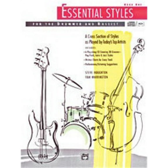 Alfred Essential Styles for the Drummer and Bassist, Book 1-Book & CD