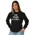 thumbnail image 4 of No Problama Llama Alpaca Cute Funny Long Sleeve TShirt Men Women Brisco Brands M, 4 of 6