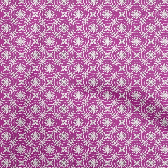 oneOone Cotton Poplin Purple Fabric Block Quilting Supplies Print Sewing Fabric By The Yard 56 Inch Wide-XH