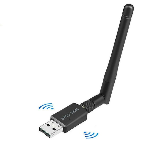 100M Bluetooth 5.3 Adapter Free Driver USB Bluetooth Dongle Adaptador for Windows 11/10 Mouse Keyboard Audio Receiver