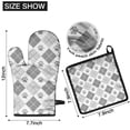 thumbnail image 6 of Pawprints Argyle Kitchen Oven Mitt and Pot Holder Sets 4 Pcs for Baking, Cooking and Grilling, Heat Resistant Up To 392 °F, 6 of 7