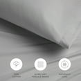 thumbnail image 5 of Noble Linens 4 Piece 100% Cotton Percale Sheet Set in Light Gray, Queen, 5 of 13