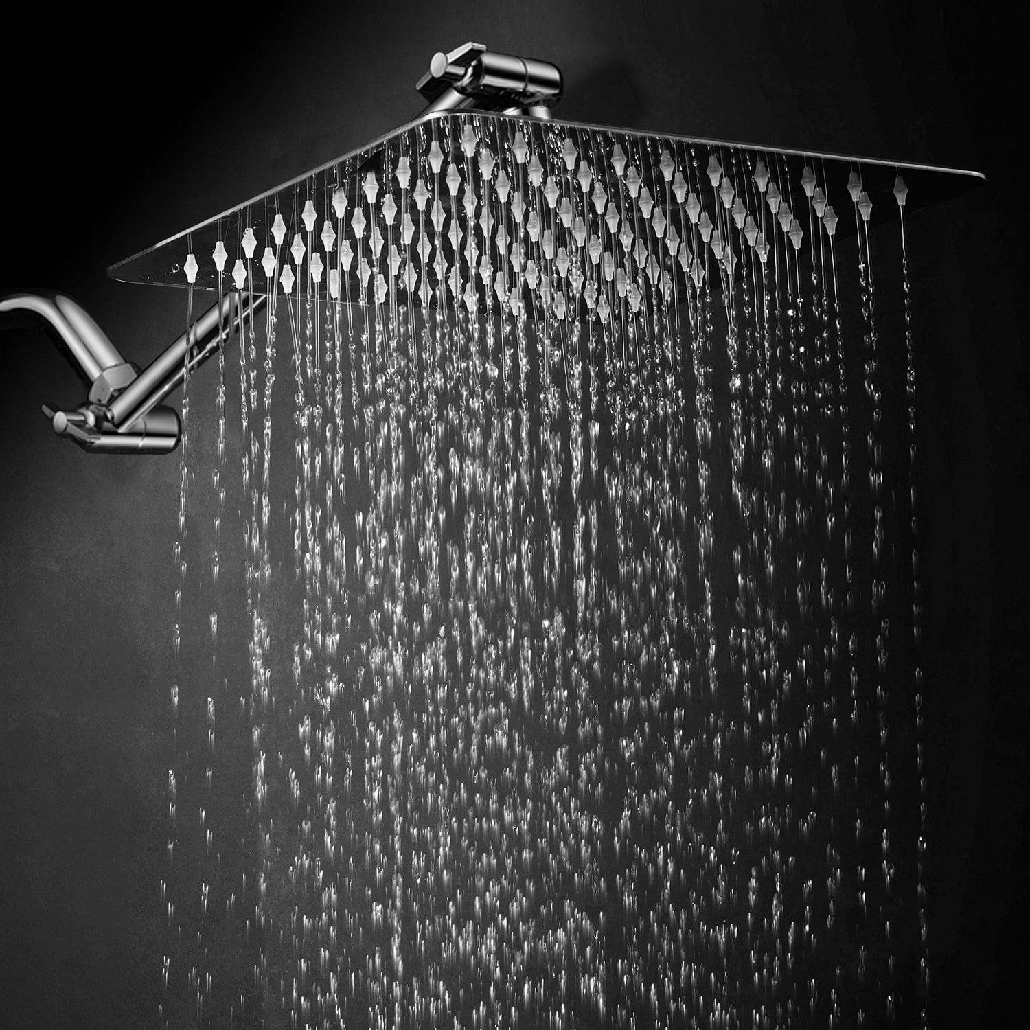 Hotelspa Giant 10 Inch Stainless Steel Rainfall Square Showerhead Hotelspa Giant 10 Inch Stainless Steel Rainfall Square Showerhead With 11 Solid Brass Adjule Extension Arm Com