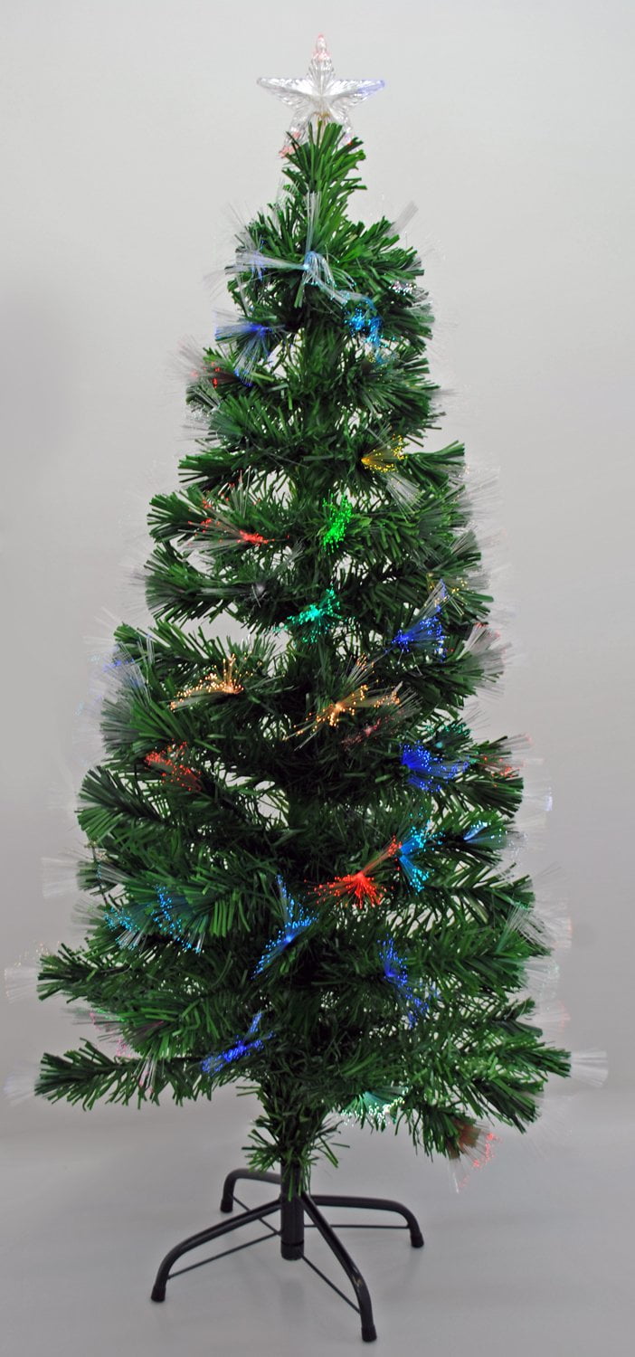 New Holiday Living Color Changing 2.5' Fiber Optic Green Christmas Tree 
