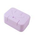 thumbnail image 1 of Juego de 2 (azul + morado) - Jabonera de plástico con tapa - Jabonera de viaje - Jabonera de fácil limpieza - Para baño, ducha y cocina, 1 of 5