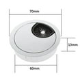 thumbnail image 4 of 2Pcs 60mm Computer Desk Table Grommet Cable Port Desk Grommet Wire Hole Cover Silver, 4 of 9