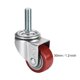 thumbnail image 3 of Ruedas giratorias PU Caster de 2.5 pulgadas con vástago roscado M16 x 40 mm, capacidad de 242 lb, 4 piezas, 3 of 3