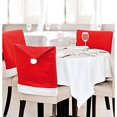 thumbnail image 1 of Conjunto de 6 grandes, nuevo paquete, fundas para sillas de Navidad, sombrero de Santa Claus, color (rojo), decoración divertida en fiestas de boda, disfrute responsable y creativo, novedad Gi Feliz Sencillez, 1 of 5