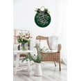 thumbnail image 2 of Eveokoki Happy Saint Patrick‘s Day Wooden Front Door Sign Rustic Round Wreath Wall Hanger Porch Decor Spring and Summer Farmhouse Decoration Housewarming Gift 12 Inches, 2 of 5