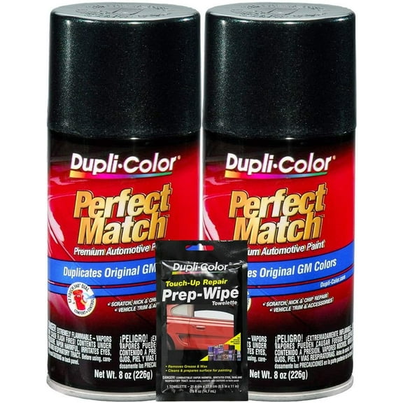Dark Spiral Gray Metallic Exact-Match Automotive Paint for Vehicles - 8 oz, Bundles with Prep Wipe (3 Items)