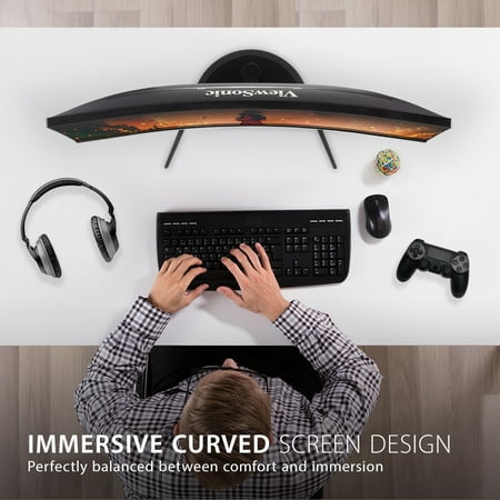 ViewSonic - 27 LCD Curved FHD Monitor (DisplayPort HDMI)