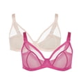 thumbnail image 1 of Gorgeous - Sujetador de Transparente para Mujer - Pack de 2 (Ciruela Oscura, Nude), 1 of 2