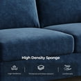 thumbnail image 6 of COPIAE 64.2” Small Couches for Living Room, High Resilience Loveseat Sofa, Velvet Fabric 2 Seat Sofa Couch with Wooden Frame& Upholstered Cushion, Modern Deep Seat Sofa for Bedroom Office, 6 of 7