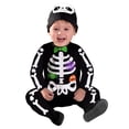 thumbnail image 3 of Afdoent Baby Boy Halloween Outfit Children'S Halloween Skeleton Cute Romper And Hat For Kids Party Dress Up Hallowmas‌ 0-6Month, 3 of 4