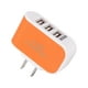 thumbnail image 5 of Injueey 3USB LED emisor de luz AC100-240V dispositivo de carga de pared de teléfono móvil adaptador de oficina de viaje enchufe de EE. UU./UE Naranja Enchufe de EE. UU. 2piezas, 5 of 5