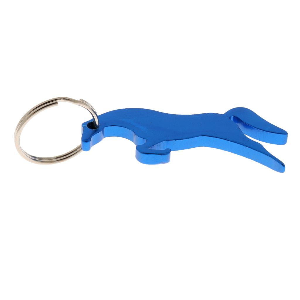 Running Horse Pattern Bottle Opener Key Ring Keychain Novelty Bag Pendent 