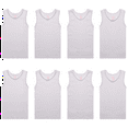 thumbnail image 3 of Buyless Fashion Débardeur Sans Étiquette pour Filles Col Rond en Coton avec Bordure et Sangle (Lot de 8), 3 of 8