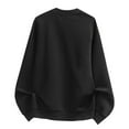 thumbnail image 4 of YUGYXL Sweatshirts for Men Long Sleeve Casual Crew Neck Pullover Solid Color Top Soft Comfy Casual Fall Winter Clothes Black L, 4 of 6