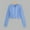 Light Blue, variant on IMENGL Fashionable casual solid color hooded sweatshirt short long sleeve drawstring, Gray L, Size M-3XL