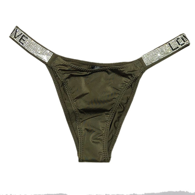 Women Hot Rhinestone G String Underwear Lingerie Toy Thongs T Back Panty Briefs 