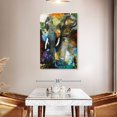 thumbnail image 3 of Elephant Stock Blotchy Elephant Wall Art - Vertical Canvas Wall Art - Living Room Wall Decor - Animal Canvas - Gray And Orange Decor By Design Fabrikken - 30" x 45", 3 of 8