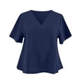 thumbnail image 6 of Tops For Women Loose Bat Sleeve Summer T Shirts Casual Plain Blouse Plus Size Tops S 4XL, 6 of 6