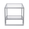 thumbnail image 5 of Evelyn&Zoe Contemporary Side Table with Glass Top and Shelf, 5 of 5