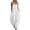White, variant on Women Overalls Sleeveless Button Halter Wide Leg Pants Casual Jumper with Pockets Soft Ruffled One Piece Jumpers