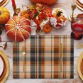 thumbnail image 3 of Orange Blue Checkered Placemats Set of 4, Fall Farmhouse Buffalo Plaid Washable Wipeable Table Mats for Dining Tables, Indoor Outdoor Kitchen Place Mats for Holiday Party Table Decor, 3 of 9