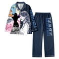 thumbnail image 1 of Spring and Autumn Printed Pajamas Women's Fashion Daily Casual V-Neck Long Sleeve Set Character Pattern Printed Pajama Set, 1 of 2