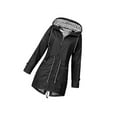 thumbnail image 1 of Decodeary Veste à Capuche Douce pour Femme Imperméable Manteau de Pluie Extérieur Noir m, 1 of 4