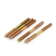 M8 x 100mm Double End Threaded Machine Self Tapping Wood Screw Bolt Stud 5Pcs